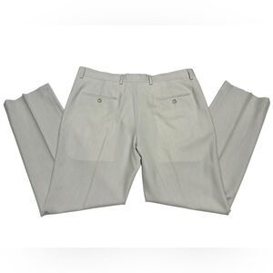 NWT JF J. Ferrar 34x30 Light Tan Dress Pants Slim Fit 360 Stretch Flat Front